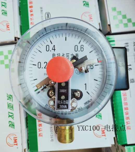 

YXC100 instrument magnetic-assisted electric contact pressure gauge 0-1Mpa upper and lower limit control electrode point