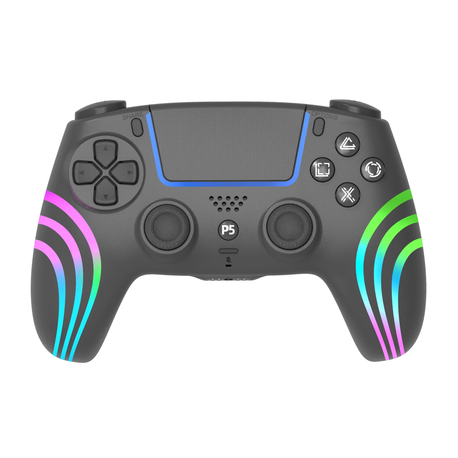 

Беспроводной геймпад Bluetooth PS5, подходит для парового хост-компьютера PS5, поддерживает вибрационный соматосенсорный геймпад