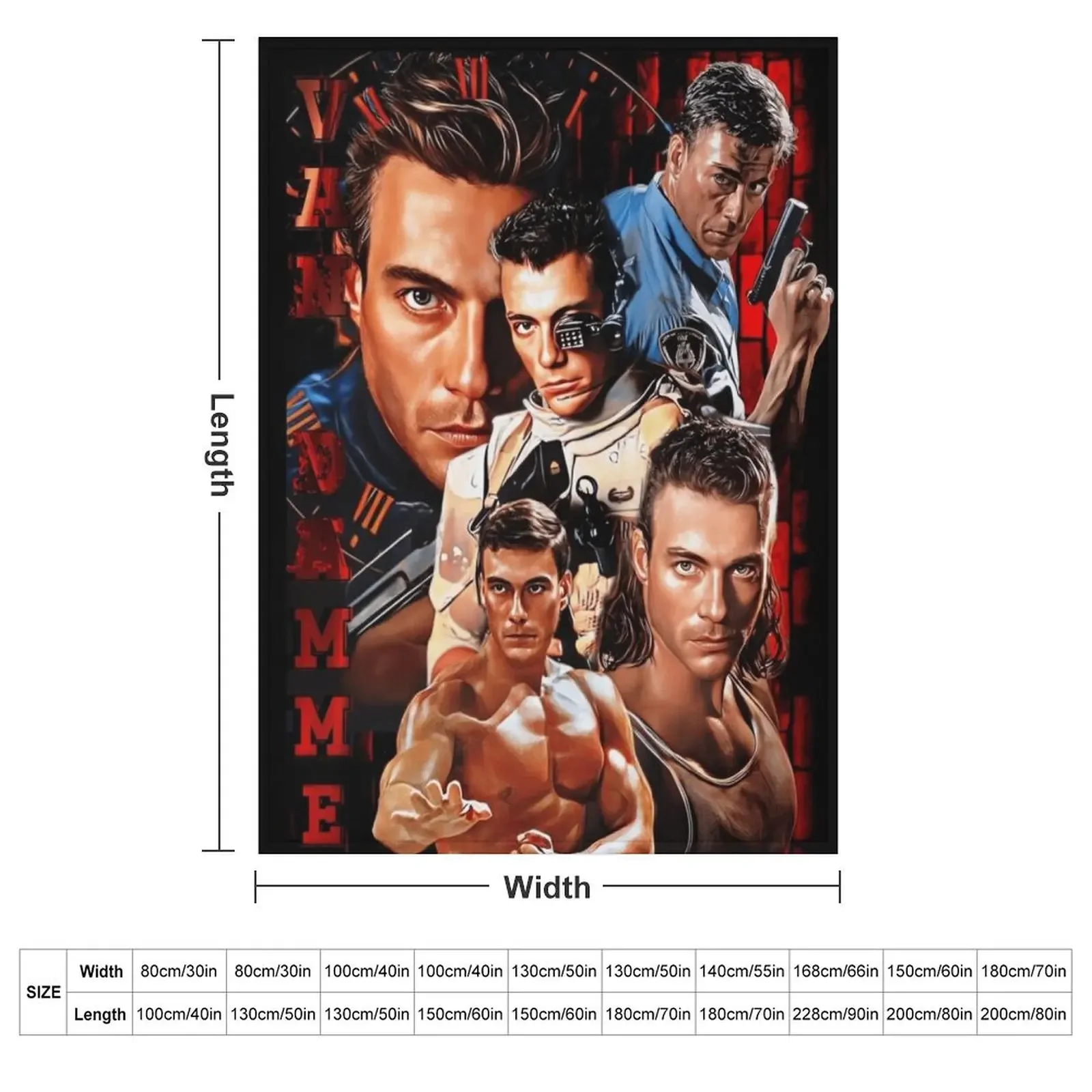 Jean Claude Van Damme Throw Blanket Thin Decorative Sofa Travel blankets and throws Blankets