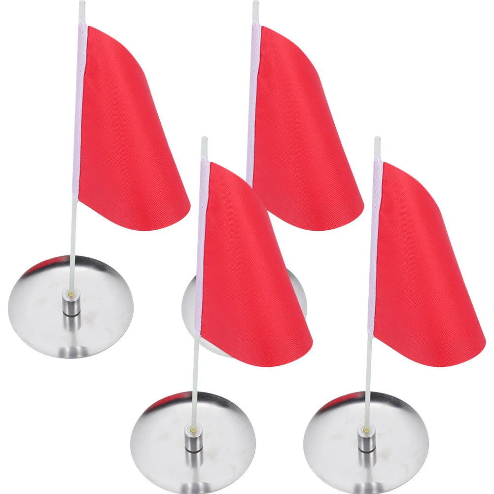 

4 Sets Golf Flagpole Accessories Indoor Practice Cup Plate Putting Green Hole Cups