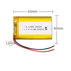 Polymer Battery 124065 4000mAh 3.7V Lipo Rechargeable Lithium Batteries for Toy Bluetooth Digital Electronic Mobile Phones