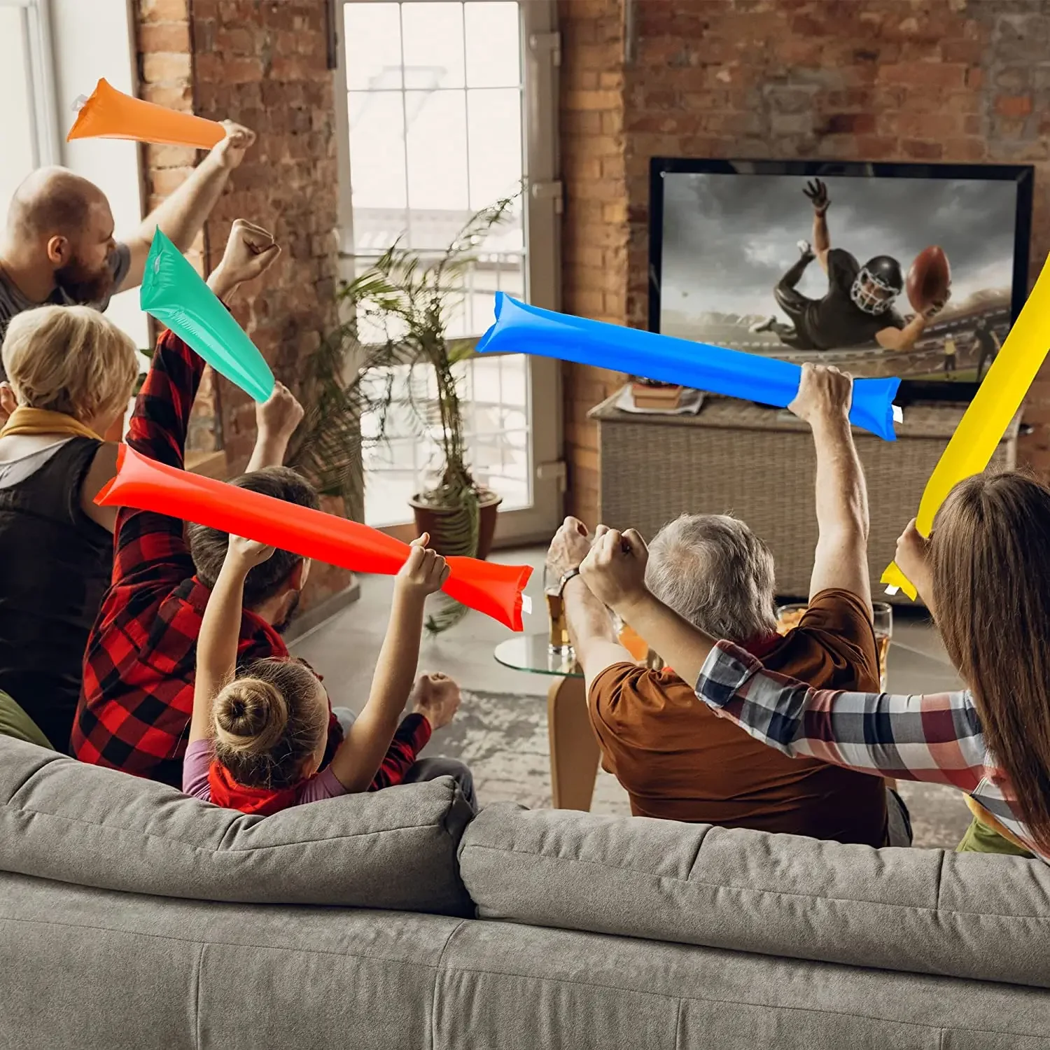 نفخ يهتف عصا الرياضة جو الدعائم يهتف العصي الهتاف العصي هدايا أعياد ميلاد للأطفال حفلة كلابر تضخم اللعب