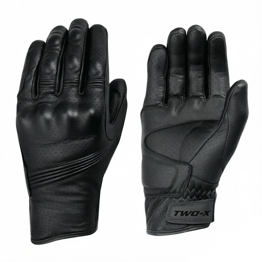 Nuevos guantes de motocicleta Fly1 de Holanda, guantes negros de cuero genuino para motocicleta, guantes de carreras todoterreno para hombre