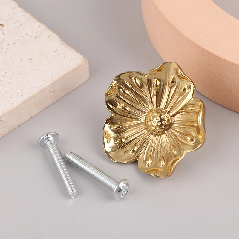 خزائن المقبض الذهبي الإبداعية زهر البرقوق مقابض لقطع الأثاث خزانة تسحب مقابض باب خزانة النحاس للأثاث الأجهزة #2