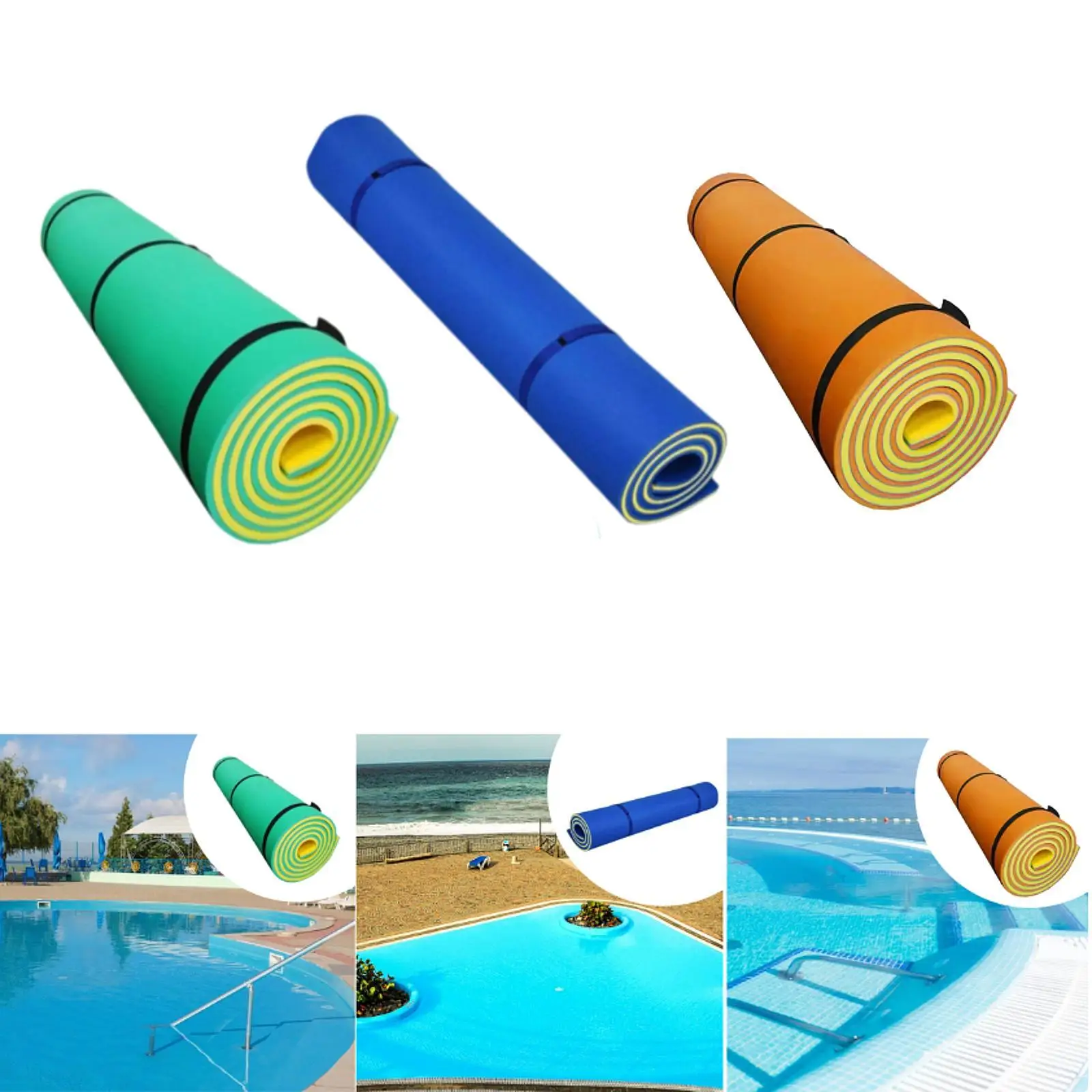 Float Water Mat Xpe Foam Drifting Mattress for Water Sports Party Relaxing