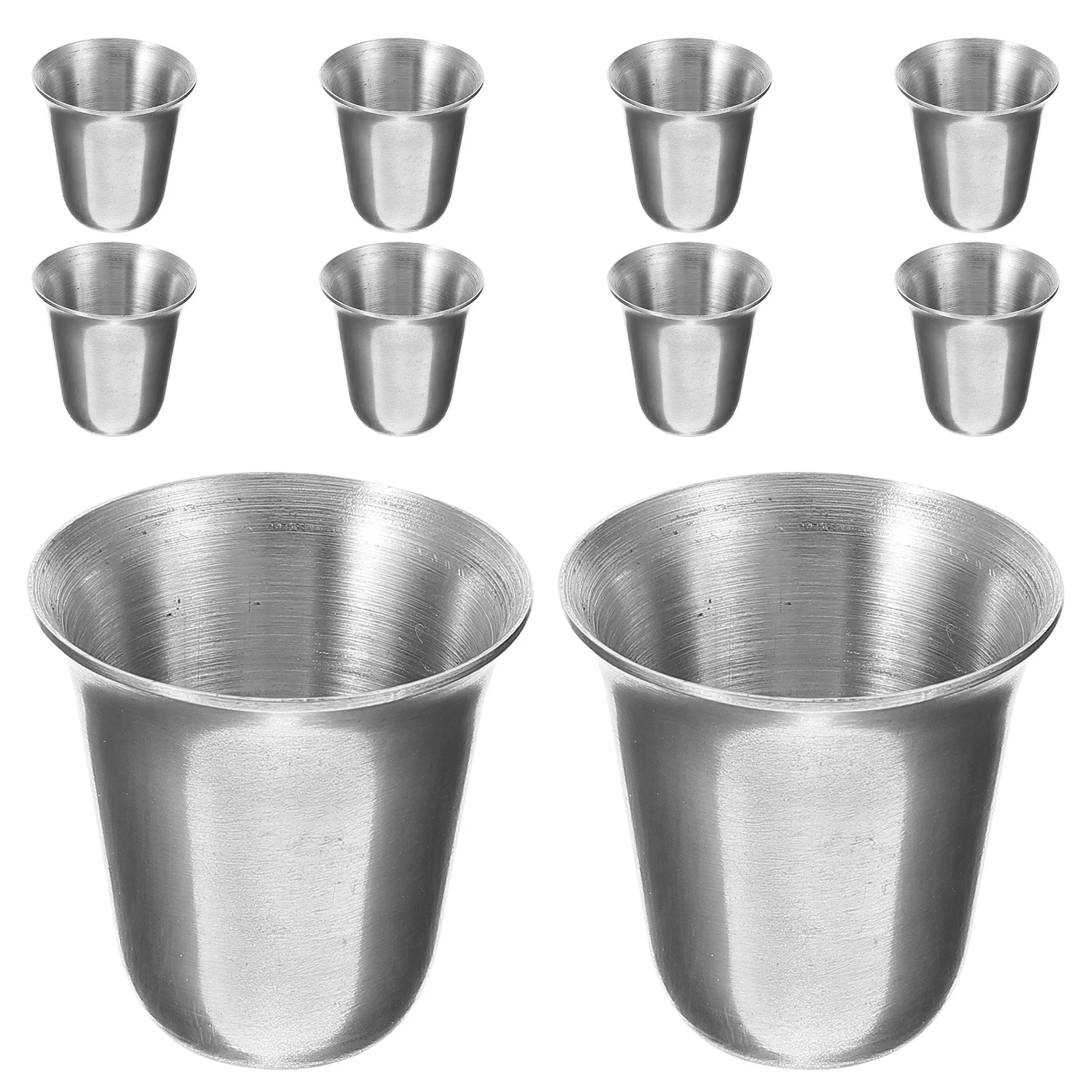 

10pcs Stainless Steel Religious Communions Cups Stackable Lightweight Mug For Outdoor Ceremony Cocktail Use