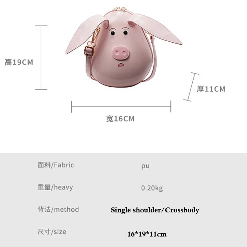 Anime Bags NeZha Taiyi Zhenren Pink Pig Crossbody Bag Women Grils Cute Cartoon Single shoulder Bags Wallets Cellphone Handbags 3