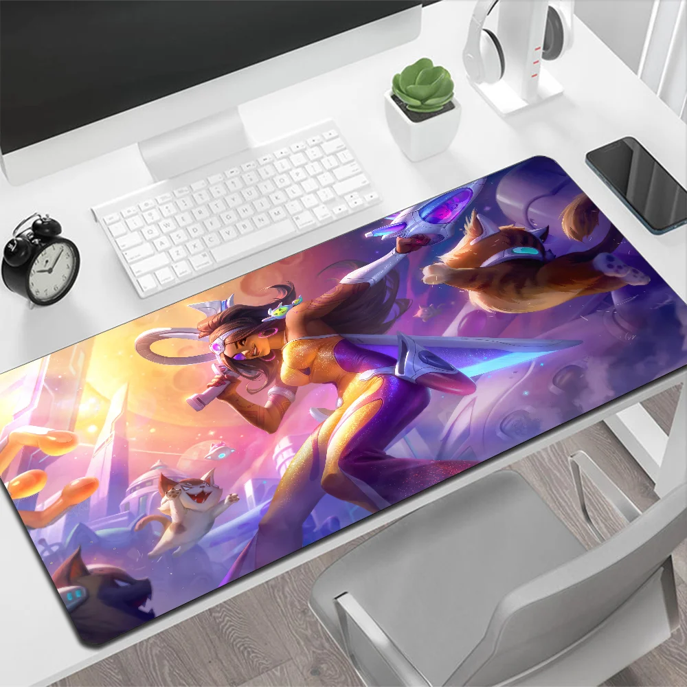 League of Legends Samira Large Mouse Pad Gaming Mouse Pad PC Gamer Computer Mouse Mat Big Mousepad XXL Carpet Keyboard Desk Mat