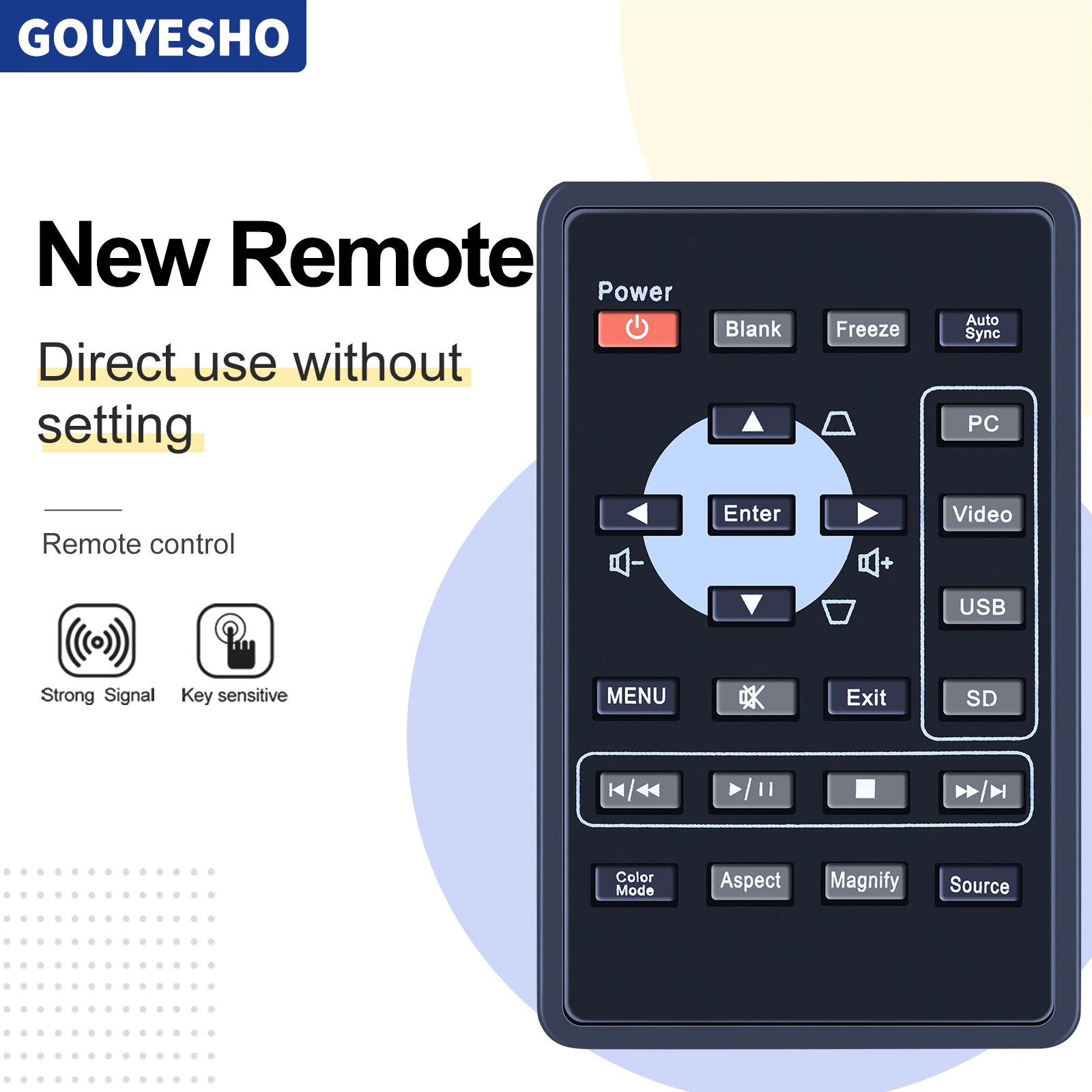 New For Viewsonic Projector Remote Control PLED-W200 PJD5112 PJD5122