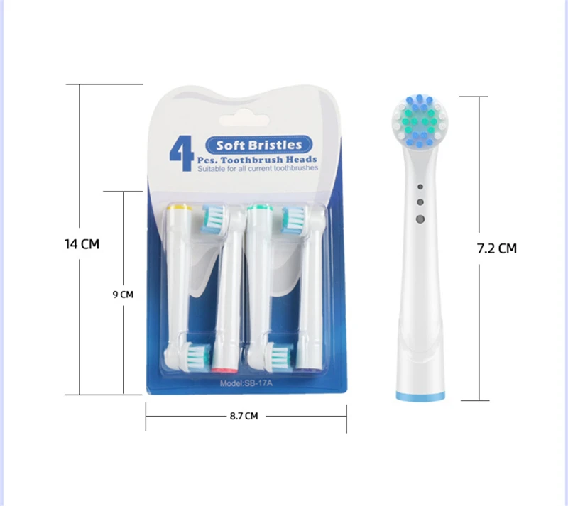 Nosel kepala sikat untuk Braun Oral B kepala sikat gigi pengganti sensitif bersih Sensi ultra tipis kepala sikat perawatan gusi untuk oralb