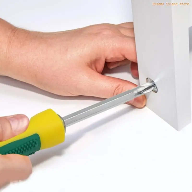 ฟังก์ชั่นสองฟังก์ชั่น nonslip handle ไขควงพร้อมปลายแม่เหล็กสำหรับบ้านที่มีประสิทธิภาพ DIY และการซ่อมอย่างมืออาชีพใช้ hx6c