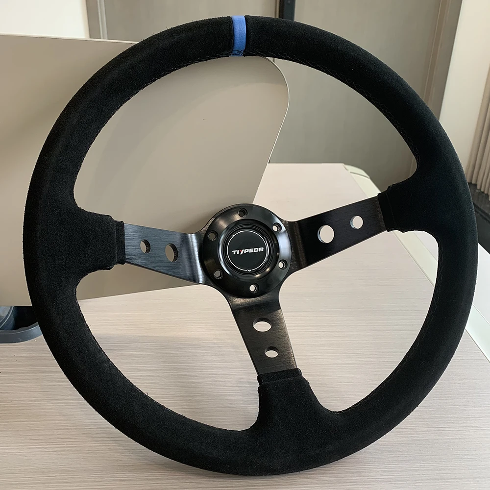 TIYPEOR DEEP DISH suede drift 14 inch 350mm steering wheel