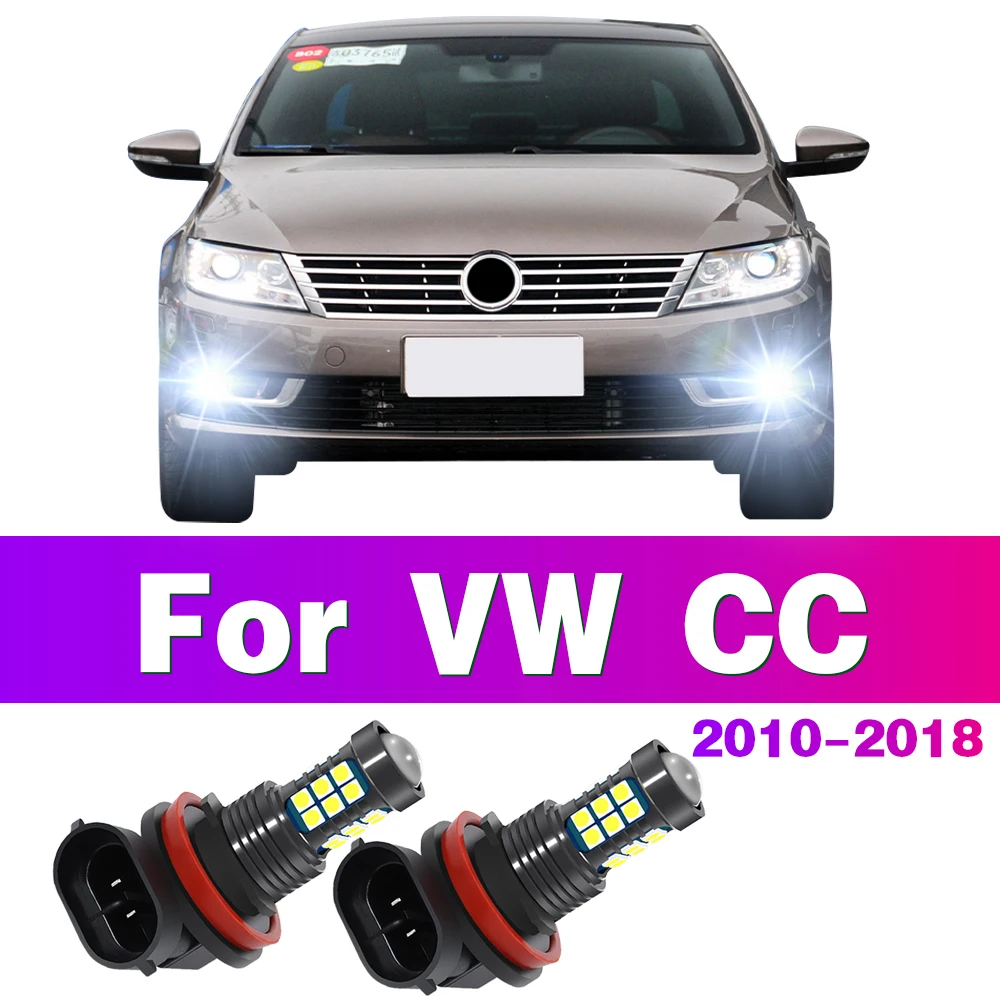 LED Car Front Fog Light Lamps Bulb For VW Volkswagen CC 2010 2011 2012 2013 2014 2015 2016 2017 2018 Auto Accessory