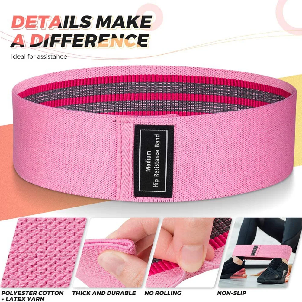 Women\'s Fitness Resistance Band Buttocks Exercise Suitable for Training Hips Leg Elastic Cloth Rubber Bands For Sport Equipment