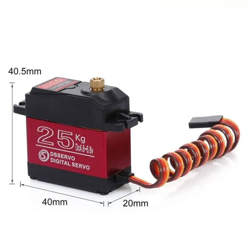 DS3225MG Wasserdichtes digitales Servo 25 kg Metallgetriebe Kletterfahrzeug mit hohem Drehmoment / Intelligenter Roboter Wasserdichter Servo RC-Autoteile