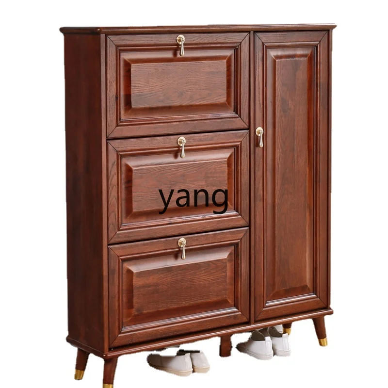 

Yhl Ultra-Thin Shoe Cabinet Home Doorway Space Saving Entrance Cabinet Home Wall-Mounted Tilting Large Capacity Shoe Rack