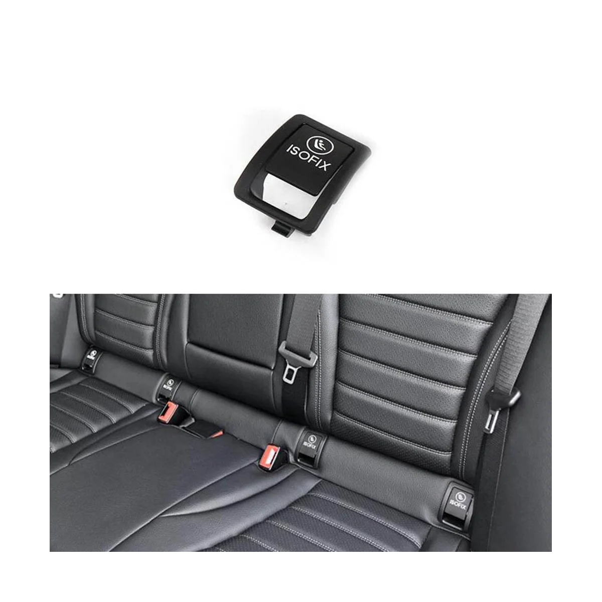 Juste de sécurité pour siège arrière de voiture, interrupteur ISOFIX, crème, Mercedes Classe C W205, 2015-2021, 2059200513