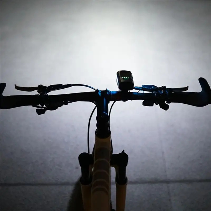 XSXS-Solar Road Bike Front Lamp USB Rechargeable Cycling Lantern Power Display High Bicycle Flashlight For Night Riding