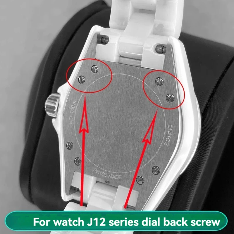 For Chanel Ceramic Watch J12 Watch Back Cover Dial Back Screw H2570 H2422 Bottom Cover Screws Watch Parts Repair Accessory