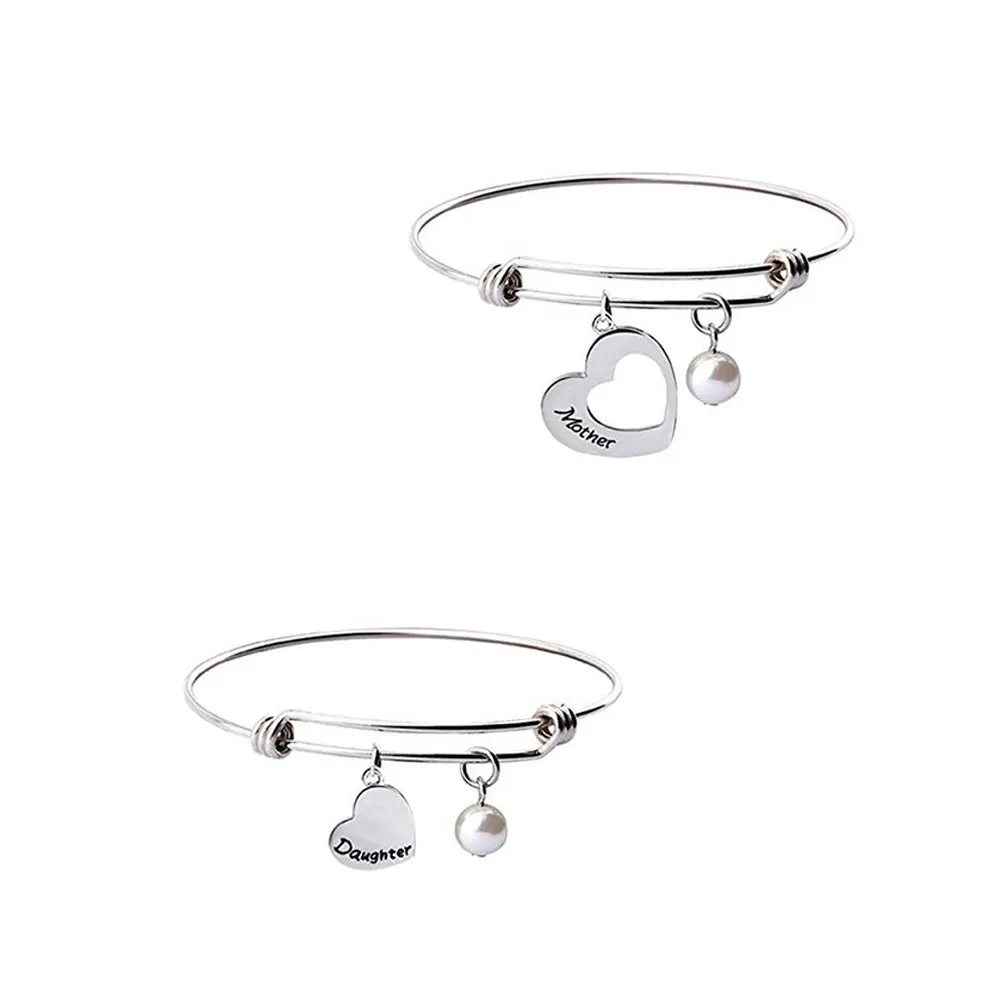 

2 шт. набор браслетов из нержавеющей стали с гравировкой, регулируемый модный браслет для женщин, элегантный браслет, подарок для нее, путешествия