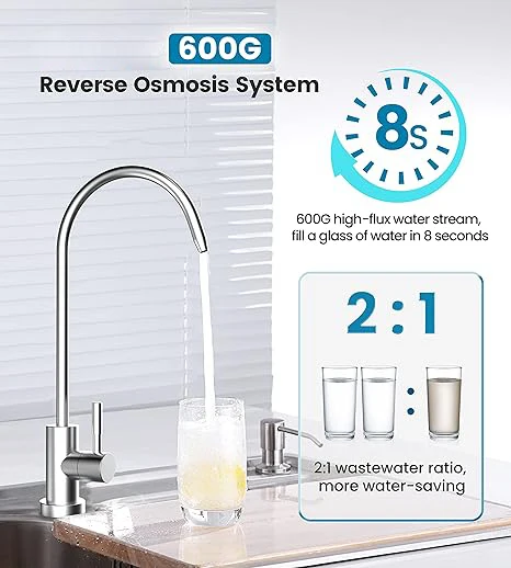 Electric RO Water Purifier Tap Water Filter with Machine Cabinet Reverse Osmosis Outdoor Purification