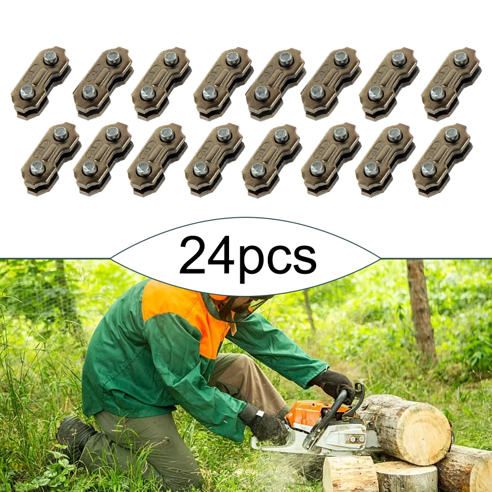 

24x 3/8'' Chainsaw Chain Link For Oregon Type Preset Straps Set 050-058 Chainsaw Accessories Garden Outdoor Power Equipment