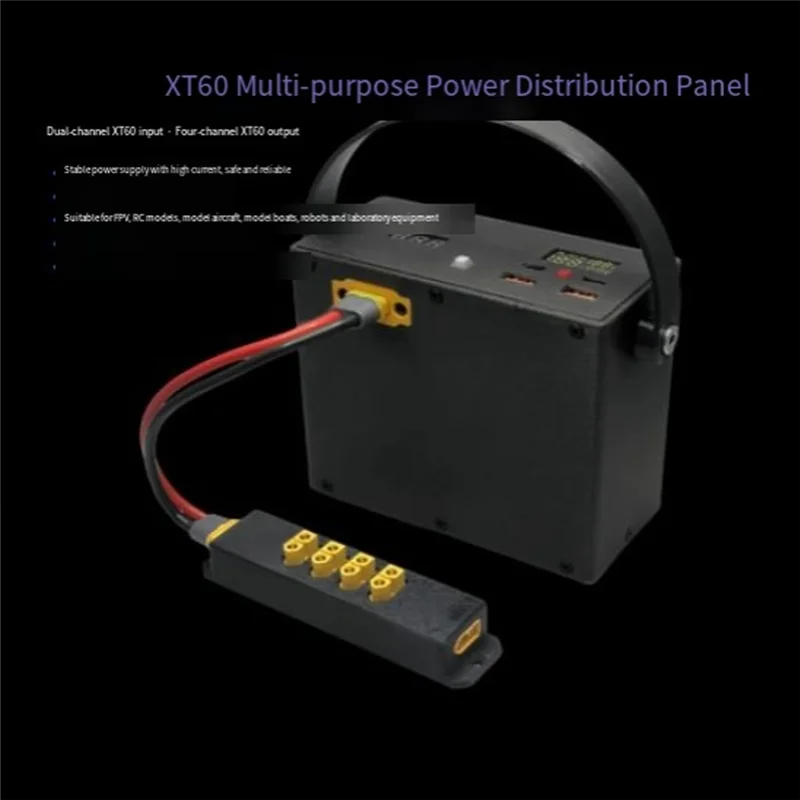 AU61-XT60 Scheda di distribuzione dell'alimentazione a doppio canale da 2000 W Ingresso Uscita a quattro canali Modulo di alimentazione robot modello di aereo RC