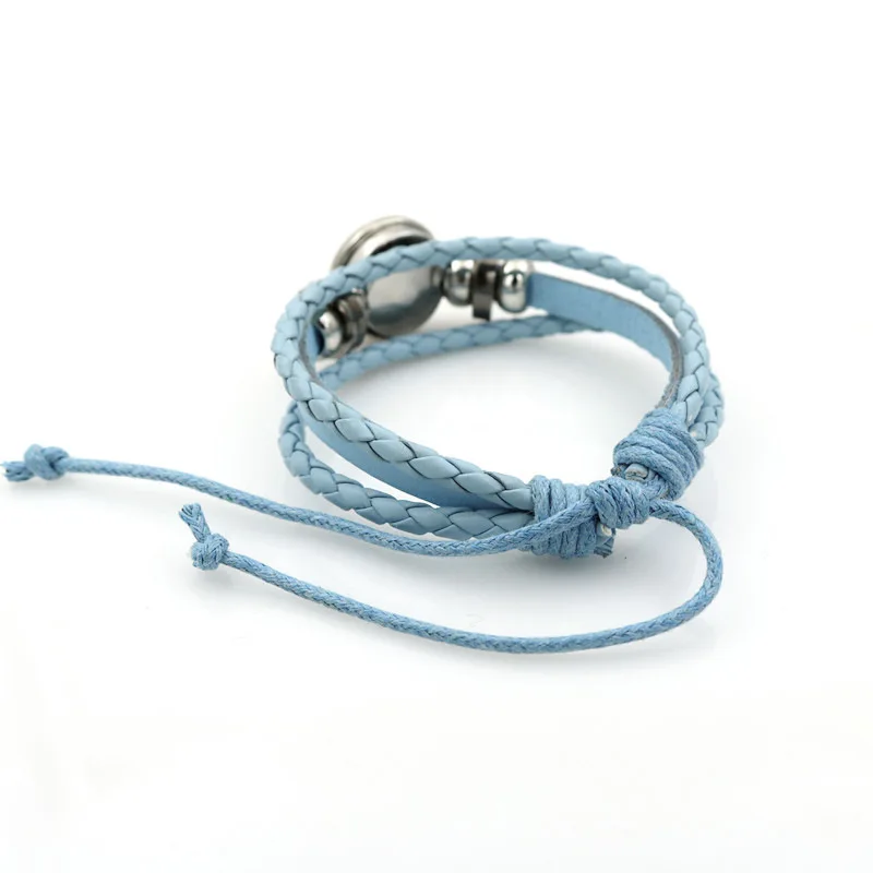 12Styles Disney Inside Out 2 Bracelet Blue Ladies\' Jewelry Gifts Knitted Leather Jewelry Accessories Fashion Jewelry Bracelets