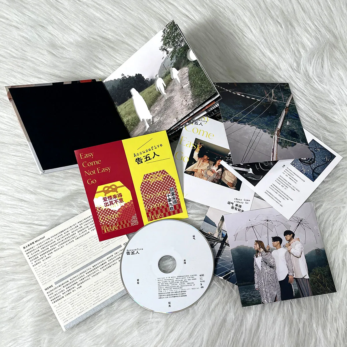 الموسيقى الصينية الرسمية ألبوم حقيقي CD + كلمات الصفحة ملصقا بطاقة