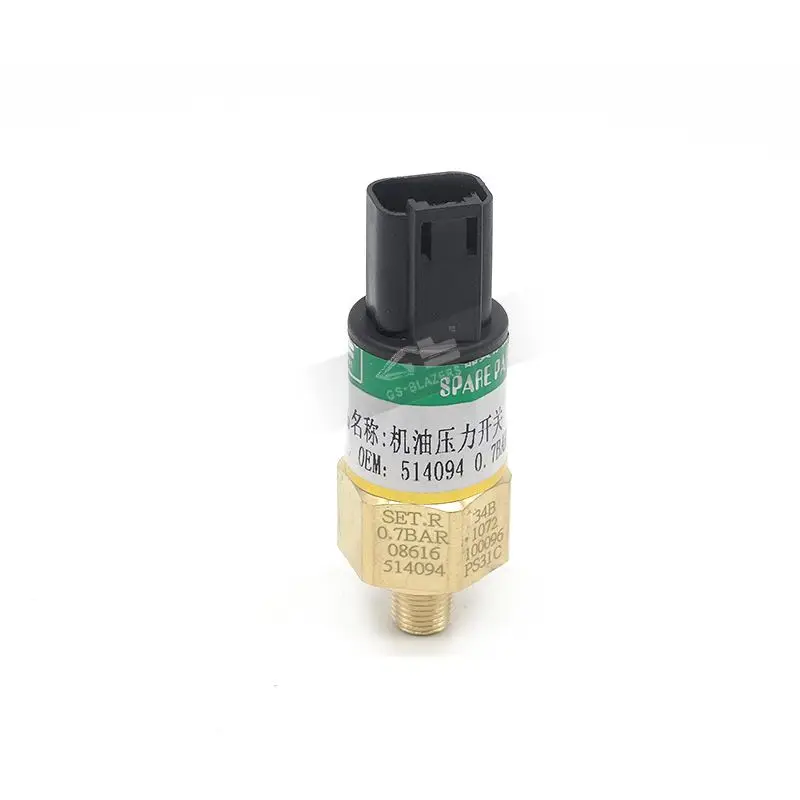

Construction Machinery Accessories Oil Pressure Switch 514094 Oil Sensor 0.7Bar for LG915 LG922 LG930 Diesel Engine