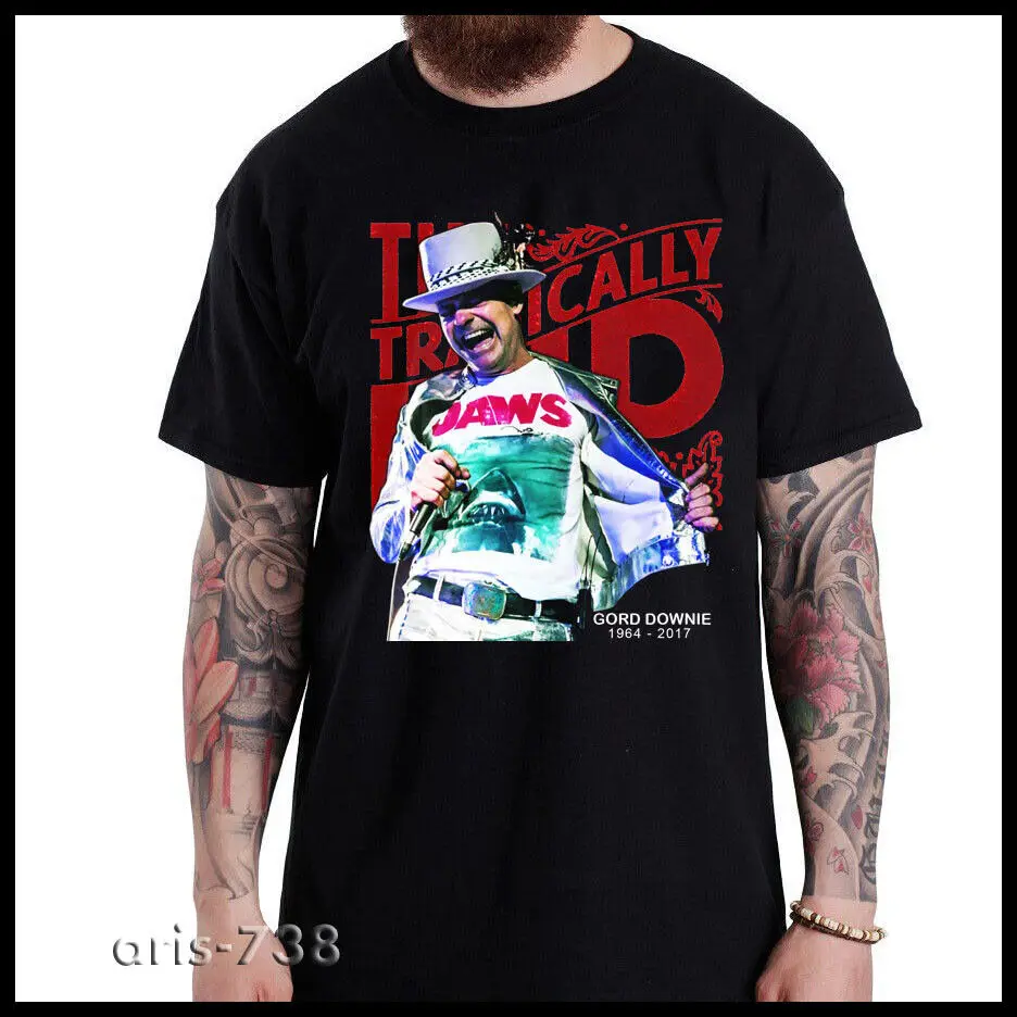 เสื้อใหม่ gord downie tragically Hip TRIBUTE ผู้ชายตลกอเมริกันขนาด S-5XL