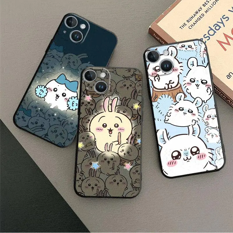 Cute Chiikawas Cartoon Cover Phone Case for iPhone 16 14 13 15 Pro Max 11 Pro 12 Mini SE X XS Max XR 7 8 TPU Soft