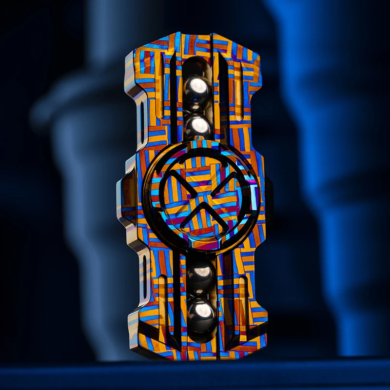 MACKIE EDC 聖剣 2 ページ機械式金属回転ブラックテクノロジーフィジェットスピナー減圧デスクトップおもちゃ