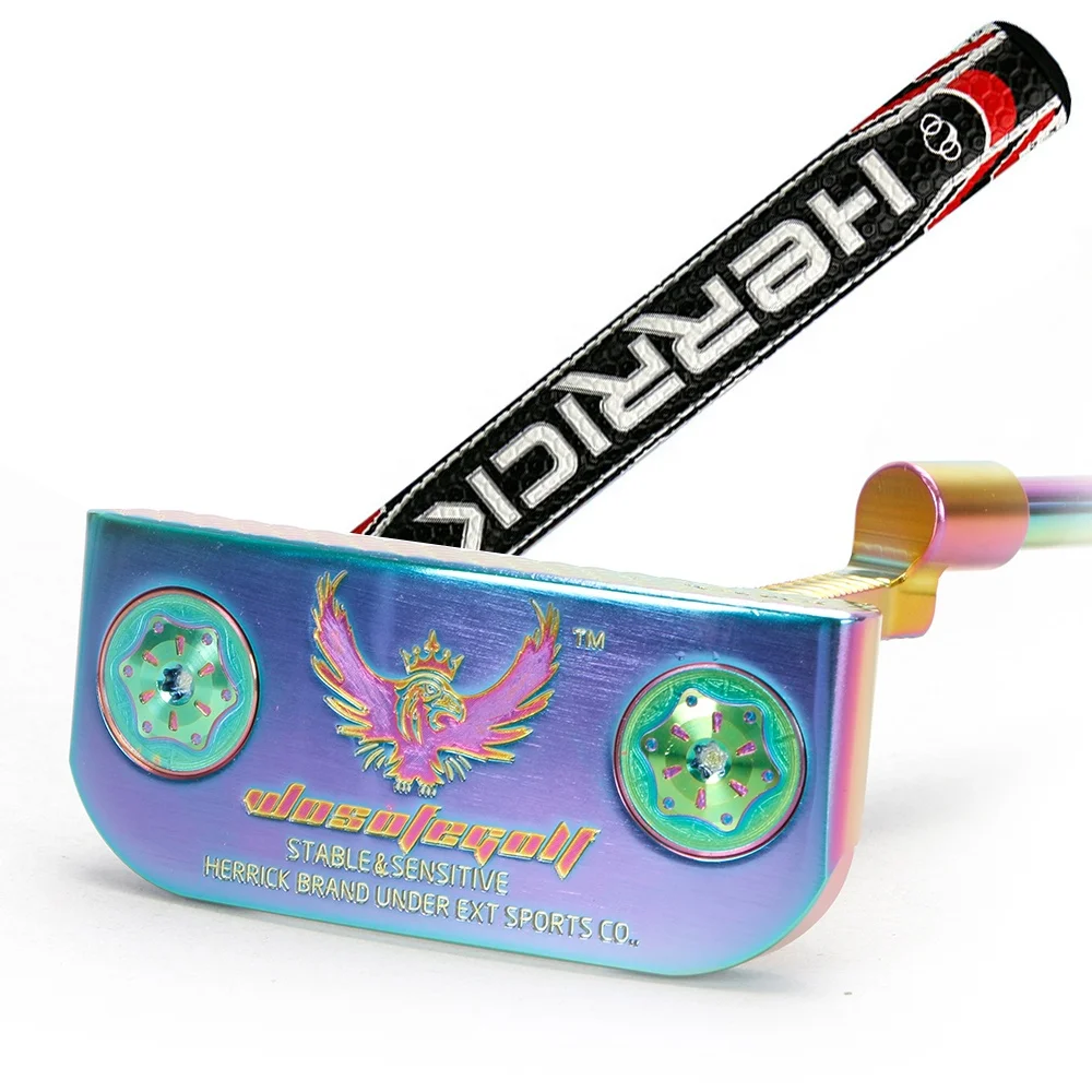 Wholesale OEM ODM Fast Delivery Men's Right Hand Stainless Steel CNC Forged Milled Titanium Shaft Rubber Grip Putter Golf Clubs