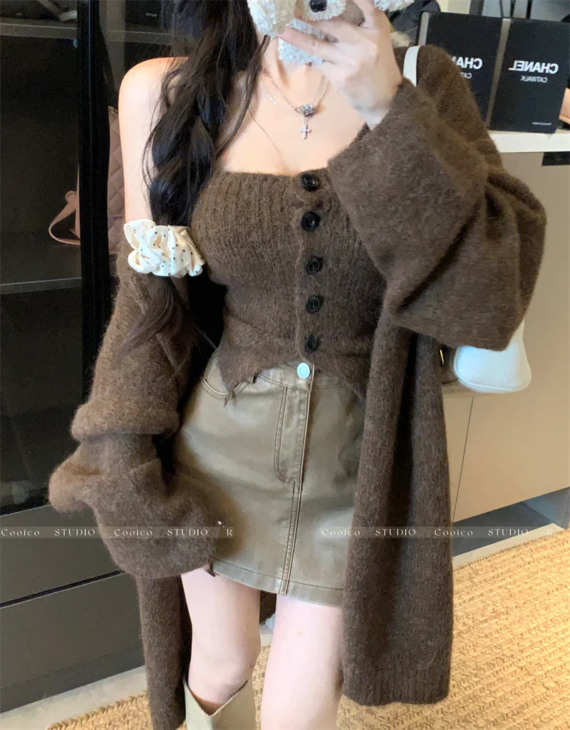 Brown two-piece set