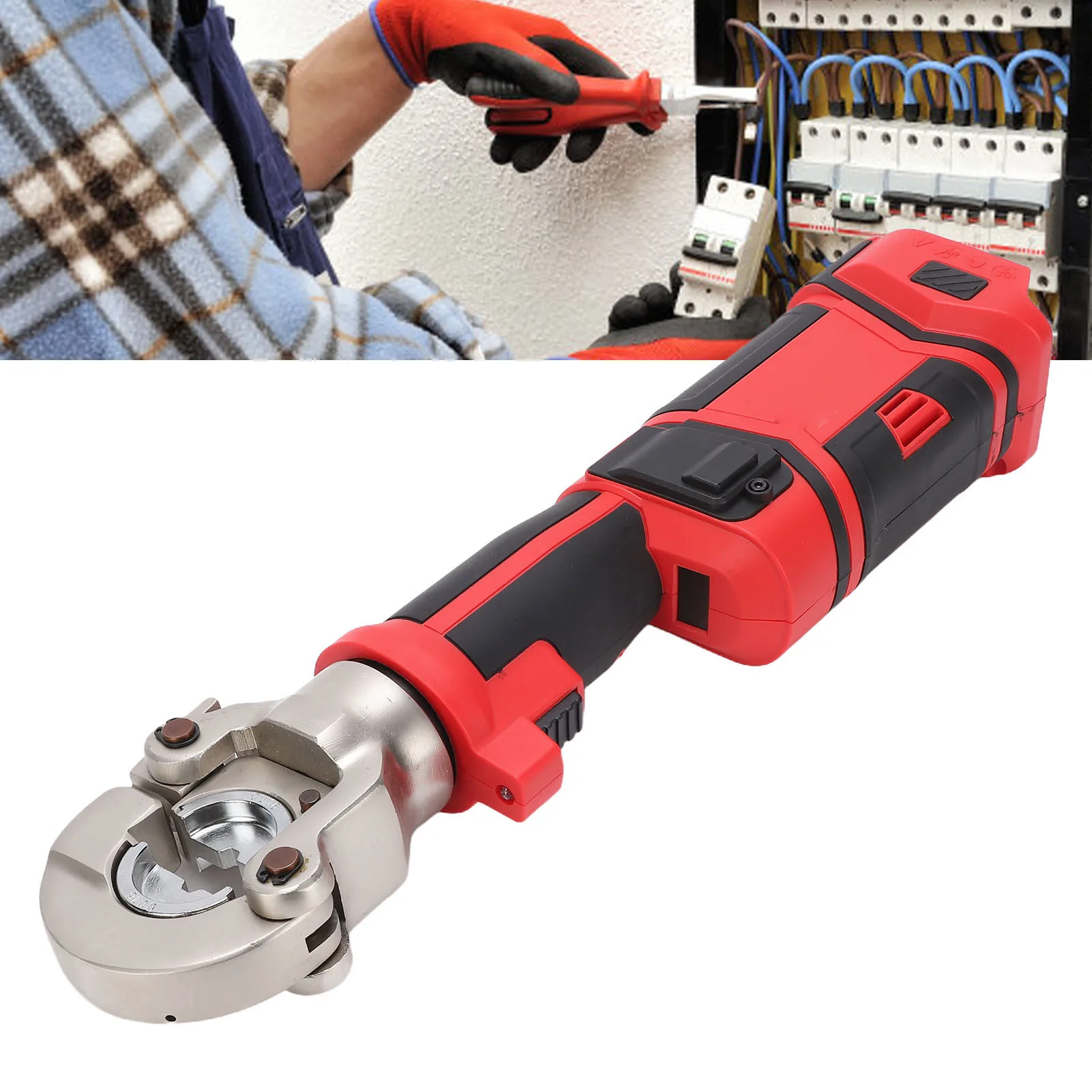 

60KN Cordless Electric Hydraulic Cable Lug Crimping Tool Electric Hydraulic Crimper with Dies for Copper Aluminum Cable Lugs