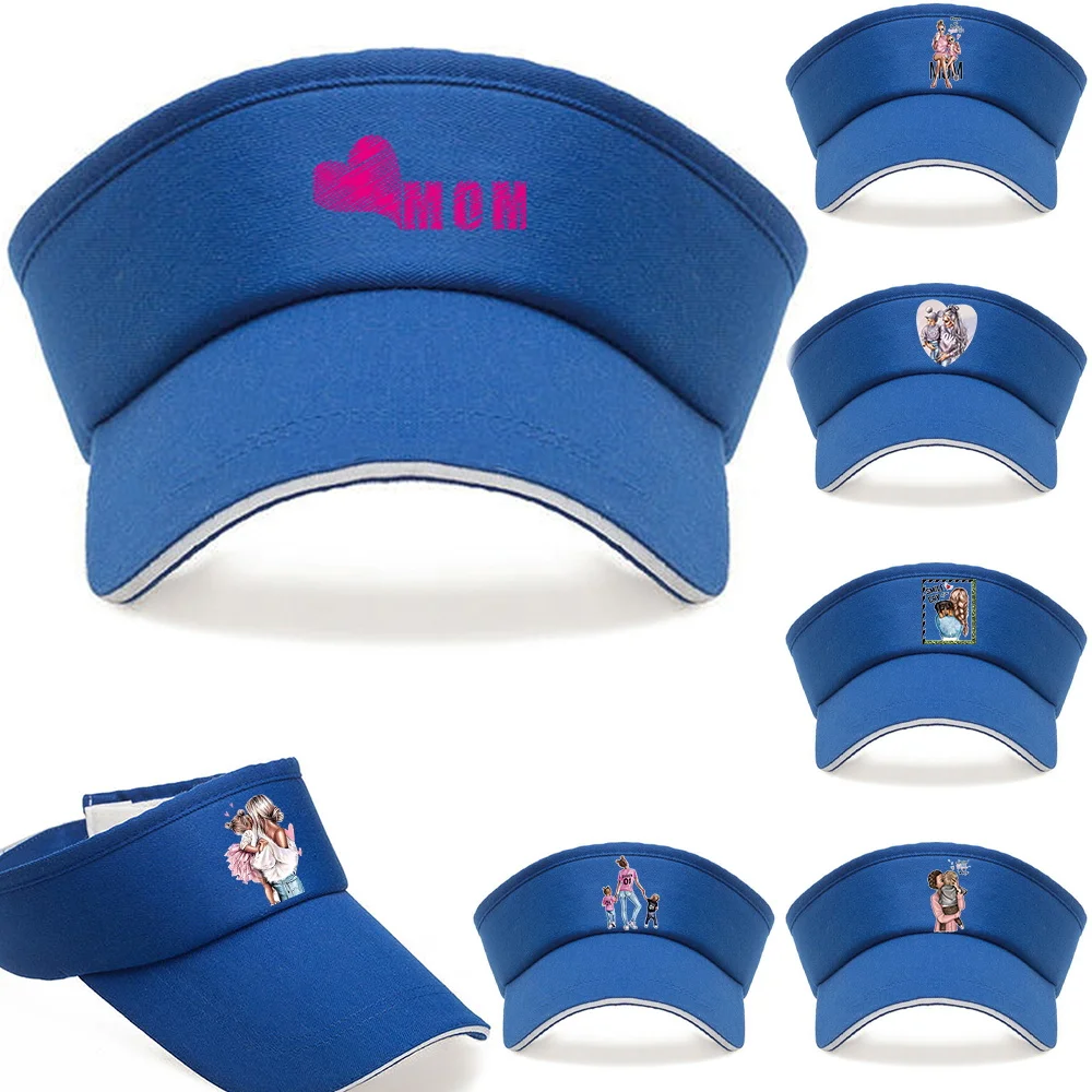 

Empty Top Hat for Women Visor Cap Golf Running Baseball Caps Printing Mom Series Sports Hats Adjustable Anti-UV