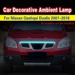 For Nissan Qashqai Dualis Car Hood Lights Strip Universal Guide Decorative Light Bar Auto Headlights Car Daytime Running Light