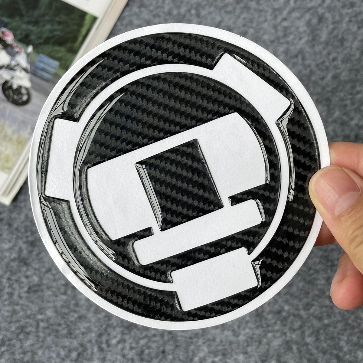 5D Carbon Fiber Tank Gas Cap Pad Filler Cover Sticker Motorcycle Decal Accessories for BMW HP2 SPORT 10-11/S1000R F650GS S1000RR