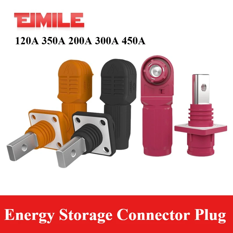 IP67 Energy Storage Connector Plug 120A 350A 200A 300A 450A Single Core Power Terminal Block Sensor Through Wall Power Adapter