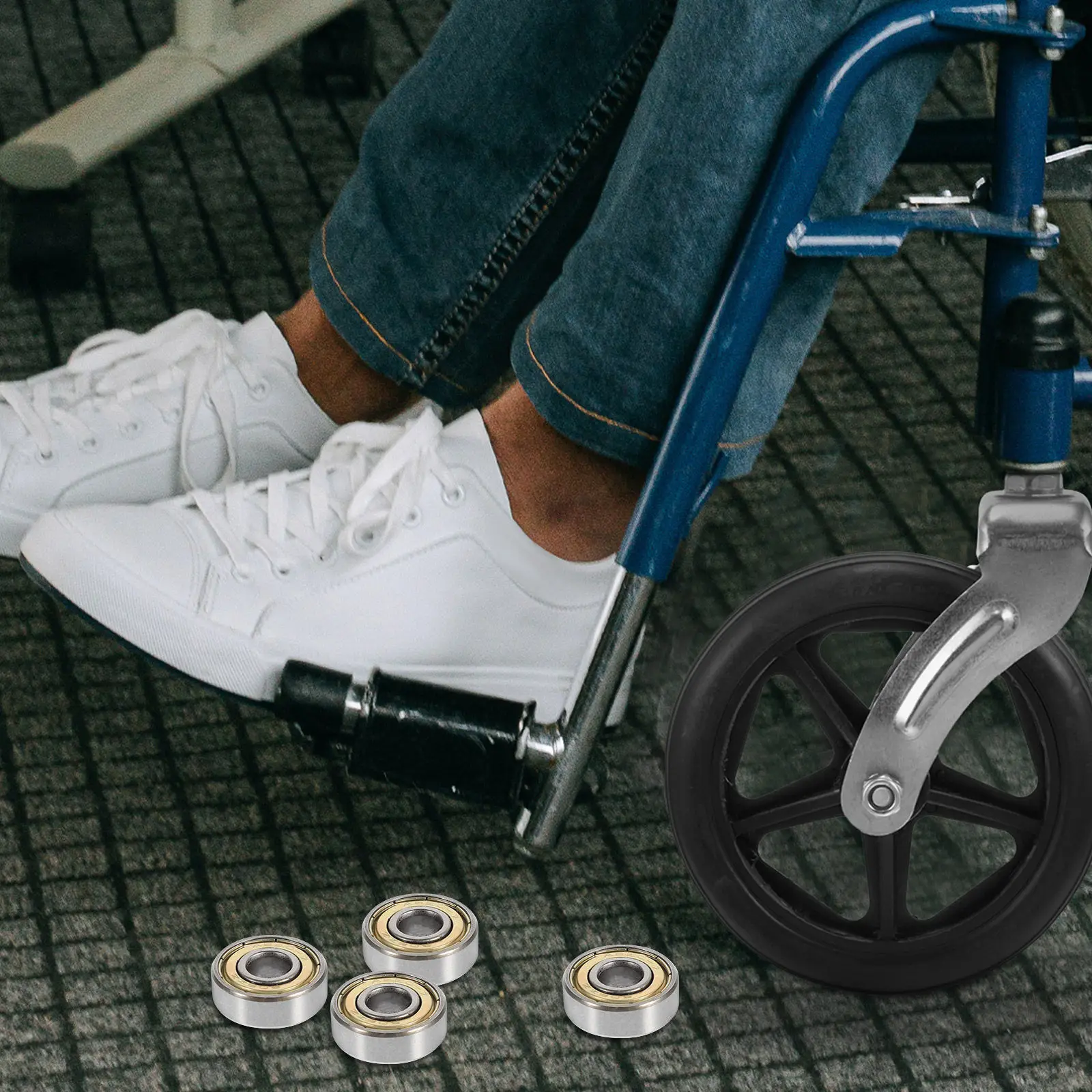 4Pcs Wheelchair Ball Bearing Front Wheels Bearings Replacement for Wheelchair repair Parts Universal