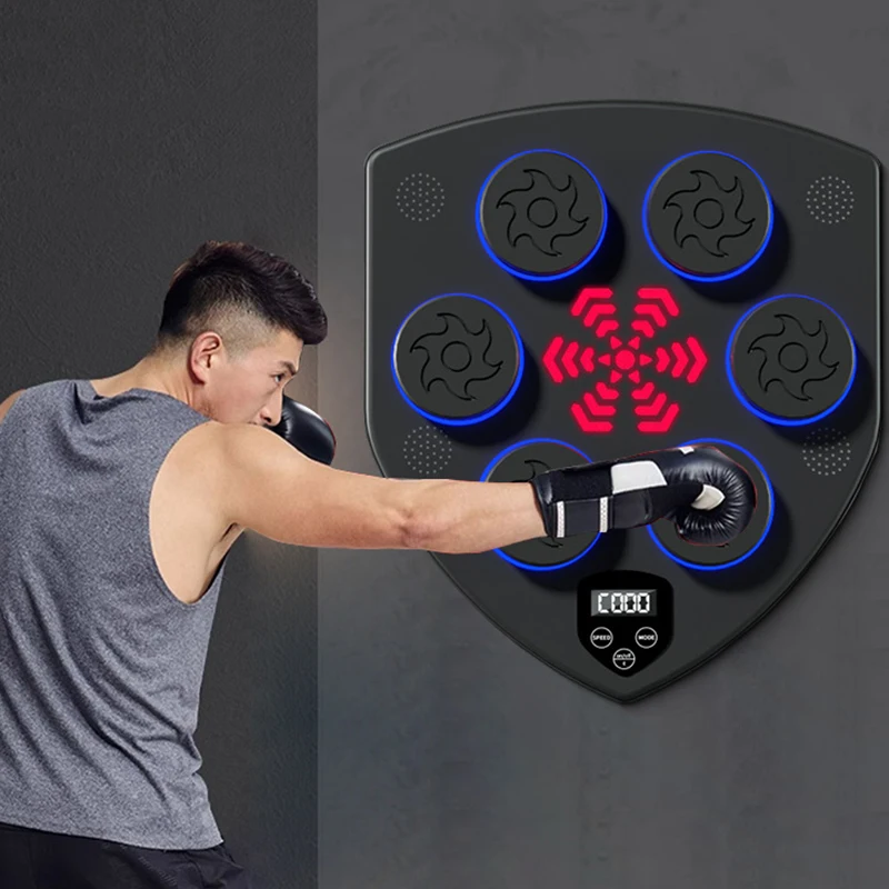 

Boxing 2024 Music Boxing Machine with Gloves Wall Mounted Smart Workout Boxing Punching Machine for Home Indoor and Gym