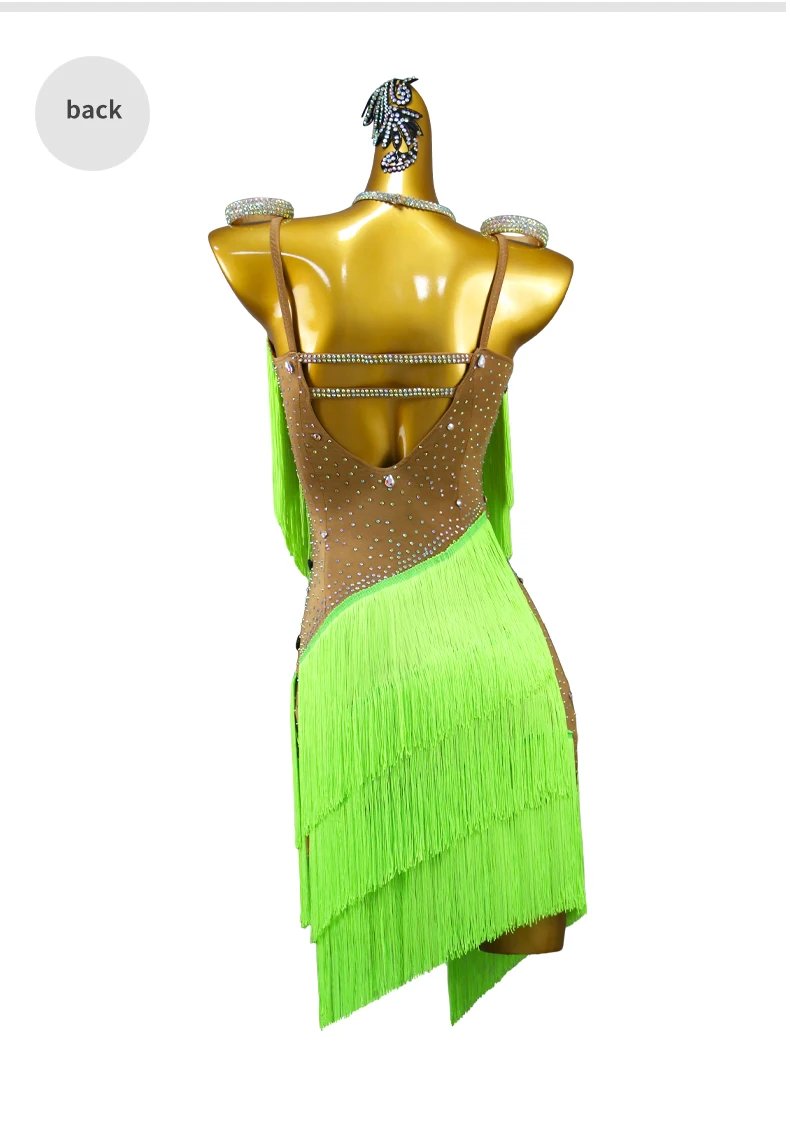 2026 Neues Sexy Langes Kleid Lateinamerikanisches Tanzkleid Mädchen-Wettbewerbskostüm Ball-Party-Kleidung Sportliches Anzug-Set Tanzbekleidung für Übungen und Abschlussball – Detail 11