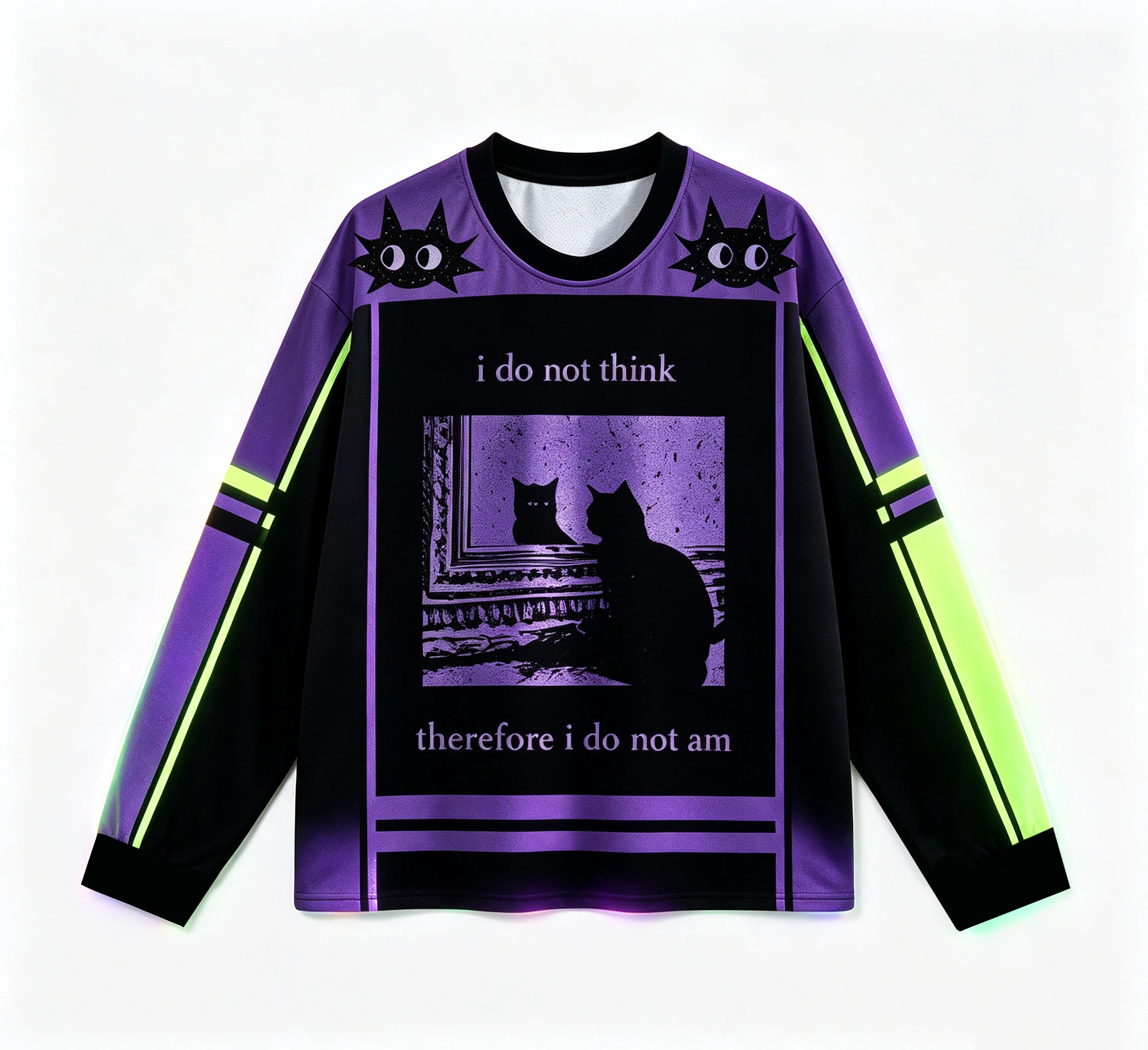 2026 Retro Cute Black Cat Printed 3D Printed Long Sleeved T-shirt, Y2K Style Fashionable Casual Top for Family and Children