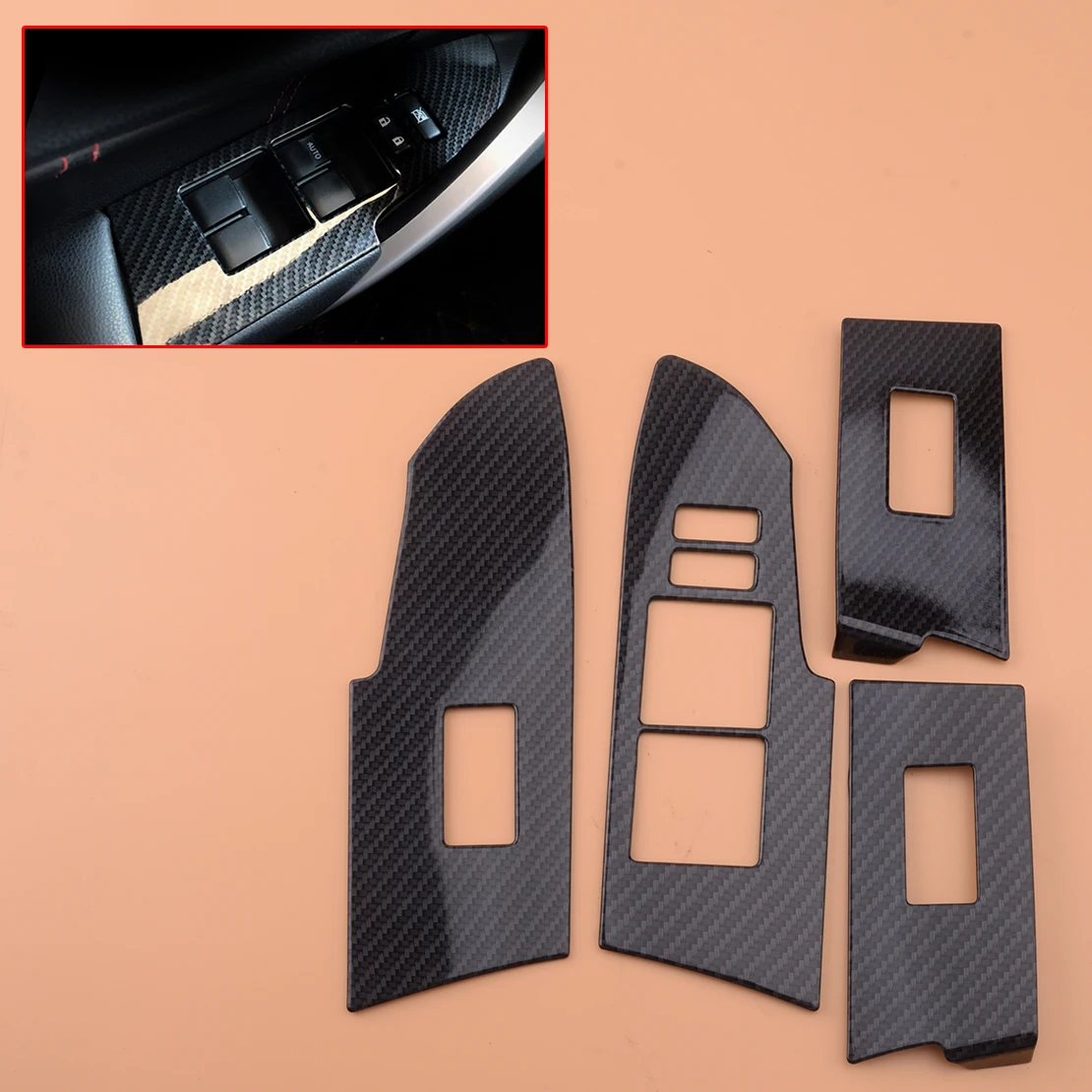 

Переключатель Стеклоподъемника beler из АБС-пластика, 4 шт., Накладка для Toyota Corolla 2014 2015 2016 2017 2018