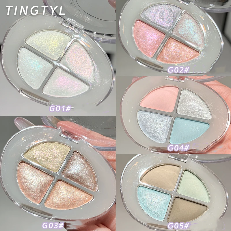 Palet Rias Mata dengan 4 Warna - Highlighter Bronzer Palette ulasan dan harga