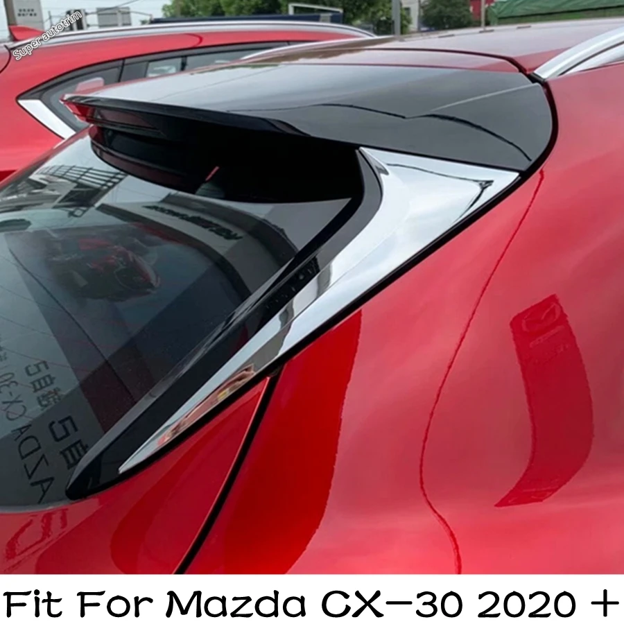 

Rear Triangle Window Spoiler Bezel Sequins Panel Decoration Cover Trim For Mazda CX-30 2020 - 2025 Chrome Accessories Exterior