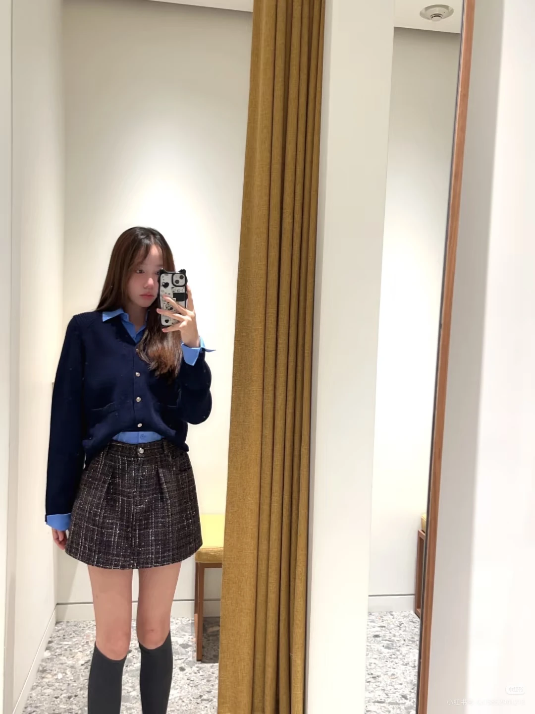 Fake Two Pieces Women's Knitwear Sweater Detachable Turn-Down Collar Fashion Spliced Lady Single Breasted Knit Cardigan Top