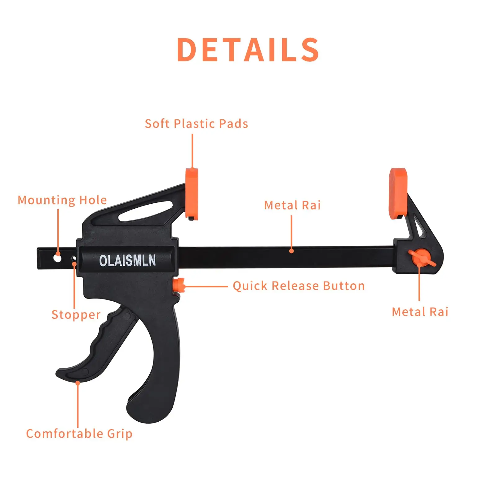 2/4 pz F-Bar morsetto lavorazione del legno 4 pollici Bar F Clip legno carpentiere strumento Grip sgancio rapido a cricchetto spremere strumento di legno