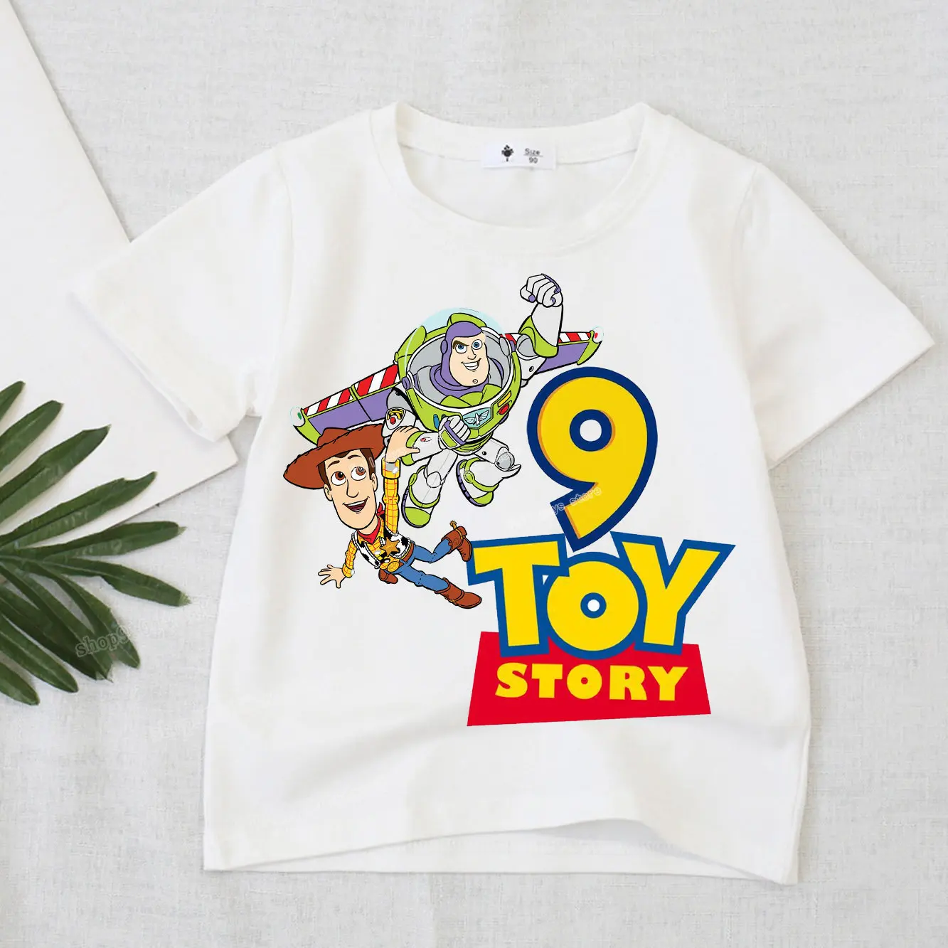 Toy Story Digital 1-10 Children T-shirt Kawaii Birthday T Shirt Anime Cartoons Casual Clothes Kid Girl Boy Short Sleeve Tops